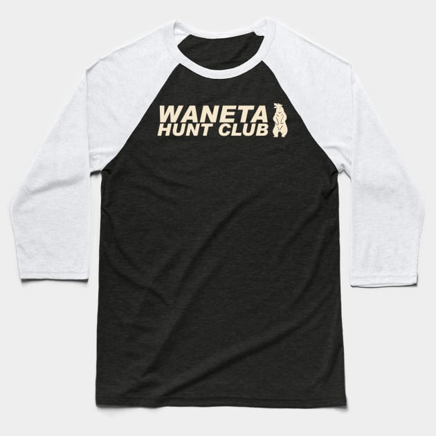 Waneta Hunt Club Bear Baseball T-Shirt by ZombieNinjas